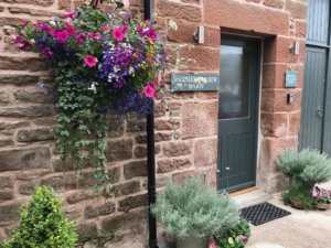 Hanging baskets at Shepherds View